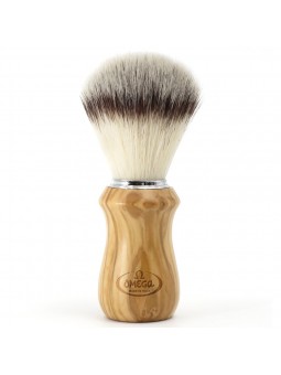 Brocha de Afeitar Pelo Sintético "Hi Brush" Madera de Olivo Omega