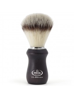 Brocha de Afeitar Pelo Sintético "Hi Brush" Madera Negra Omega