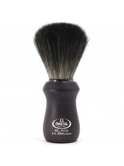 Brocha de Afeitar Fibra "Tejón Negro" Hi Brush Madera Negra Omega