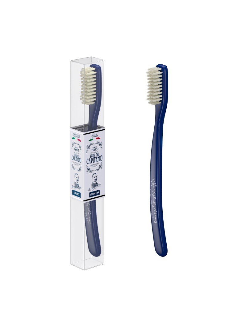 Cepillo Dental Dureza Media Nylon Pasta del Capitano Azul