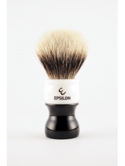 Epsilon Two Band Badger Shaving Brush Black & White 55/26mm