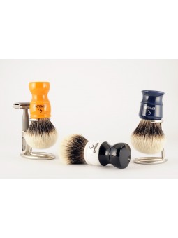 Epsilon Silver Tip Fibre Black & White Shaving Brush 54/26mm