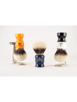 Epsilon Two Band Badger Shaving Brush Black & White 55/26mm