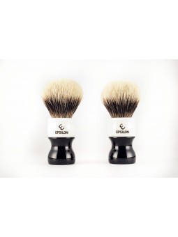 Epsilon Two Band Badger Shaving Brush Black & White 52/26mm