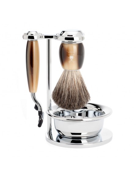 Mühle Shaving Brush, Gillette® Mach3® & Shaving Bowl Set Serie Vivo