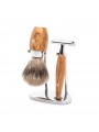 Set Afeitado Mühle Brocha Afeitar Fine Badger, Maquinilla Clásica & Stand Serie Kosmo