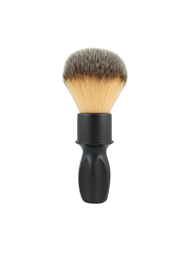 Brocha de Afeitar Tejón Punta Plata Fibra Plissoft Matte Black 400 24mm Razorock