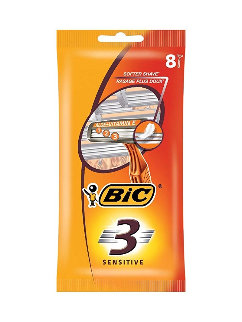 Bic 3 Blade Razor x8 units