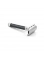 Edwin Jagger Double Edge Stainless Steel Safety Razor Grooved Anodised Gun Metal