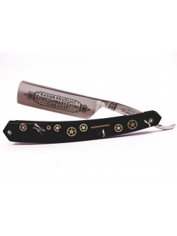 Thiers Issard Straight Razor 6/8 1196 Inlay Black Mecanism