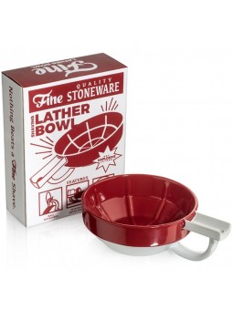 Fine Accoutrements Red Lather Bowl with StaticHole Technology