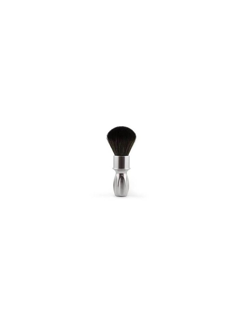 RazoRock 400 Noir Plissoft Synthetic Shaving Brush Silver Handle