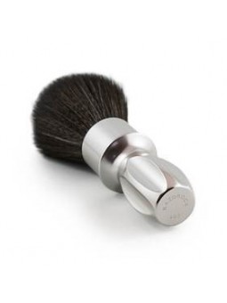 Brocha de Afeitar Sintética Plissoft Negra F-400 con Mango Plata RazoRock