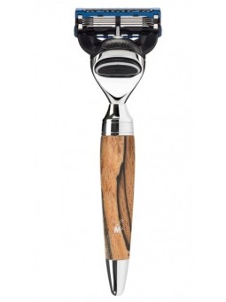 MÜHLE 5-blade-razor, Gillette® Fusion™, handle material spalted beech