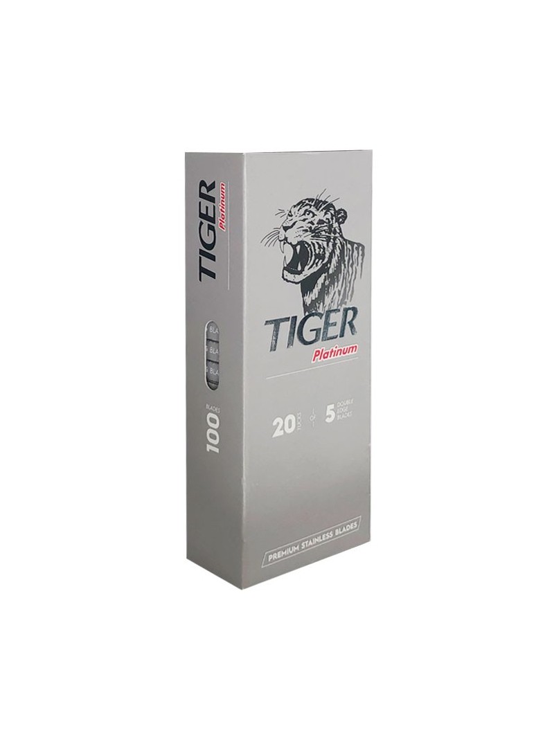 100 Hojas Doble Filo Tiger Platinum