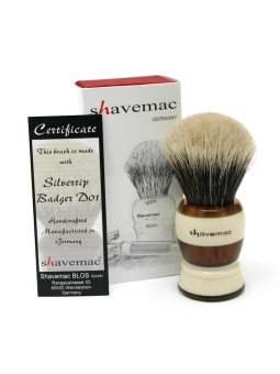 Shavemac Shaving Brush Silvertip D01 2-Band Fan Shape 48mm Americana