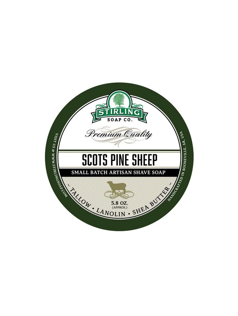 Jabón de Afeitar Scots Pine Sheep Stirling Soap Co 170ml