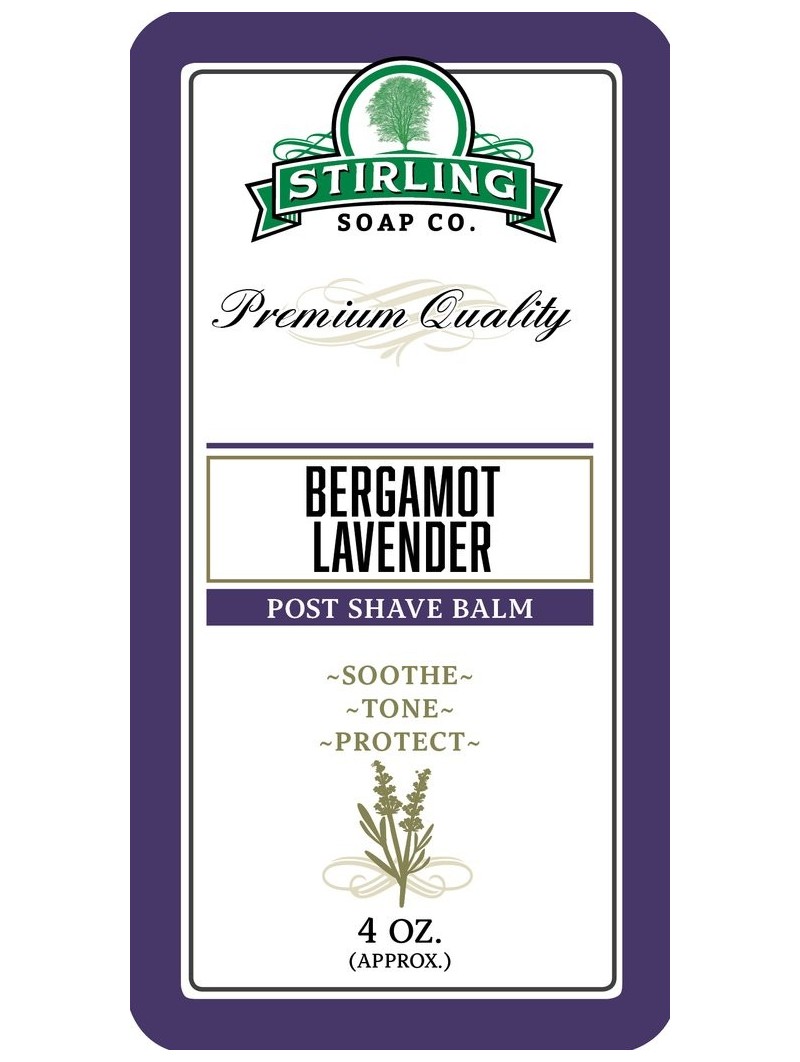 After Shave Bálsamo Bergamot Lavender Stirling Soap Co 118ml