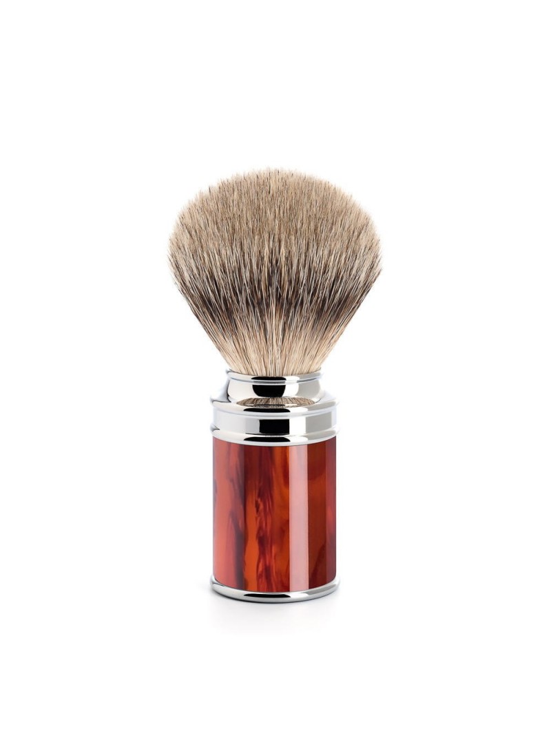 Mühle Traditional Silvertip Shaving Brush White Tortoiseshell imitation