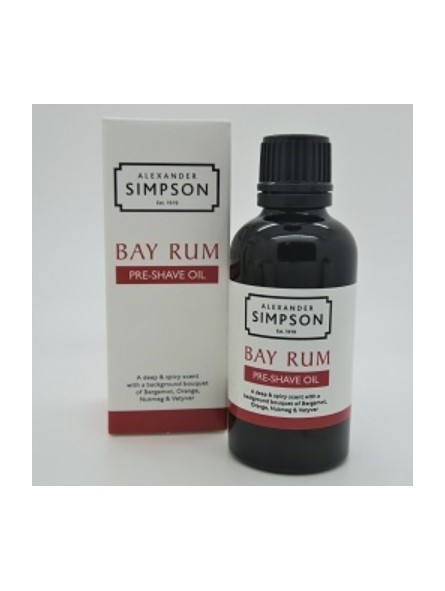 Aceite Pre Afeitado Bay Rum Simpsons 50ml