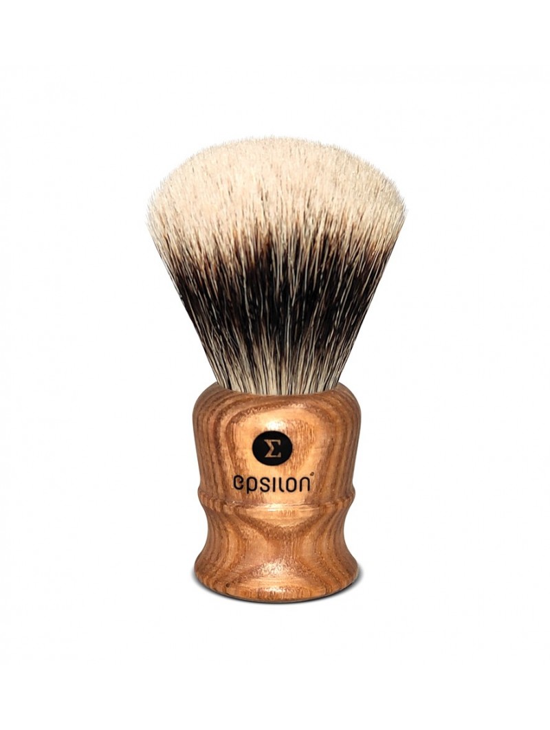 Epsilon Two Band Badger Shaving BrushWooden Fan Shape 49/26mm