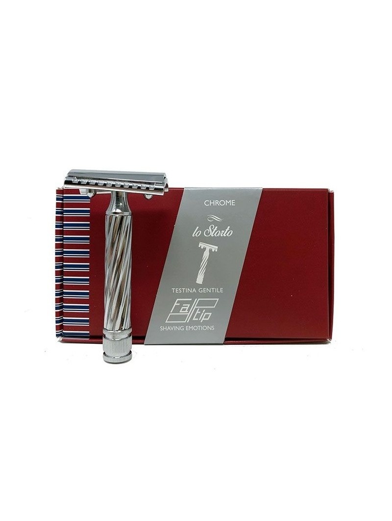 Fatip Piccolo Chrome Slant Close Comb Double Edge Safety Razor