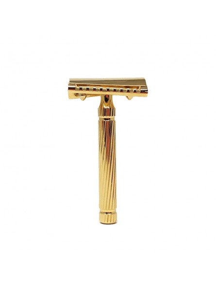 Fatip Piccolo Gold Slant Close Comb Double Edge Safety Razor