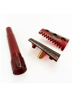 Phoenix Artisan Accoutrements Crimson Ghost Open Comb Double Slant Safety Razor