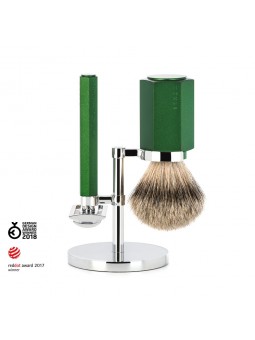 Mühle Hexagon Forest Shaving Set Silvertip Shaving Brush & Safety Razor