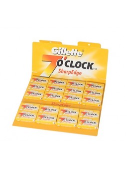 100 Cuchillas Doble Filo Gillette 7 o´Clock "SharpEdge"