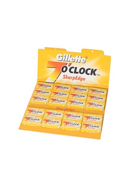 100 Cuchillas Doble Filo Gillette 7 o´Clock "SharpEdge"