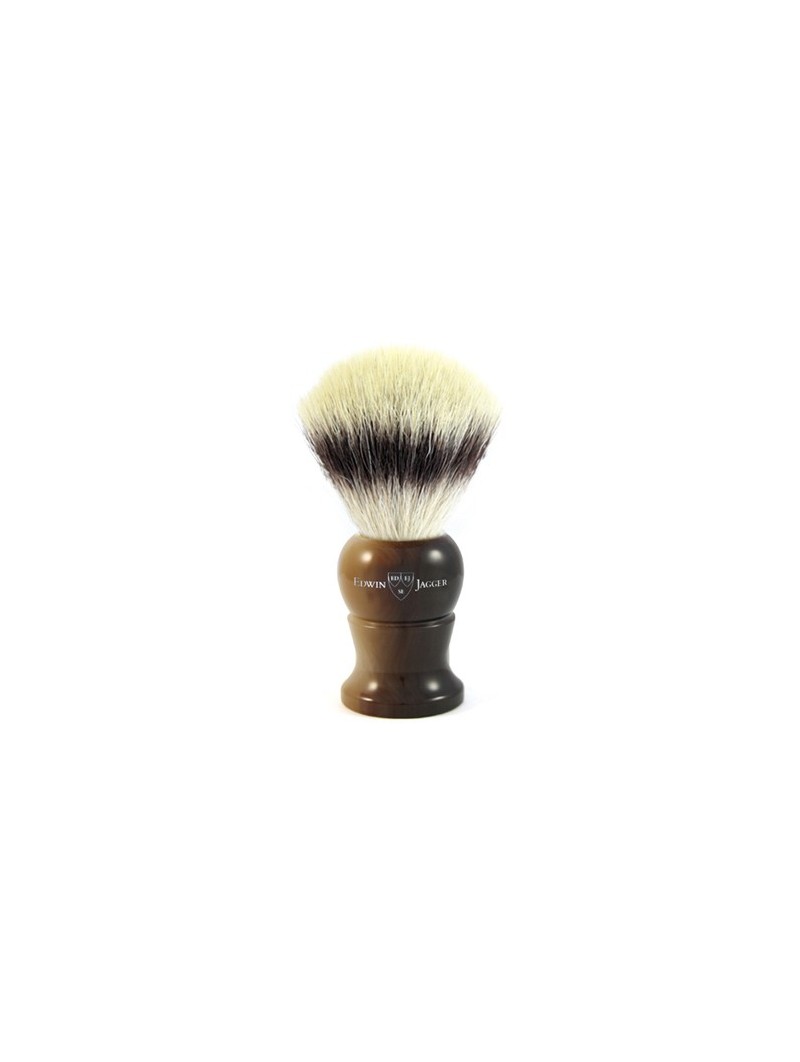 Edwin Jagger Shaving Brush Synthetic Silver Tip Light Horn XL