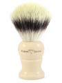 Edwin Jagger Shaving Brush Synthetic Silver Tip Ivory XL