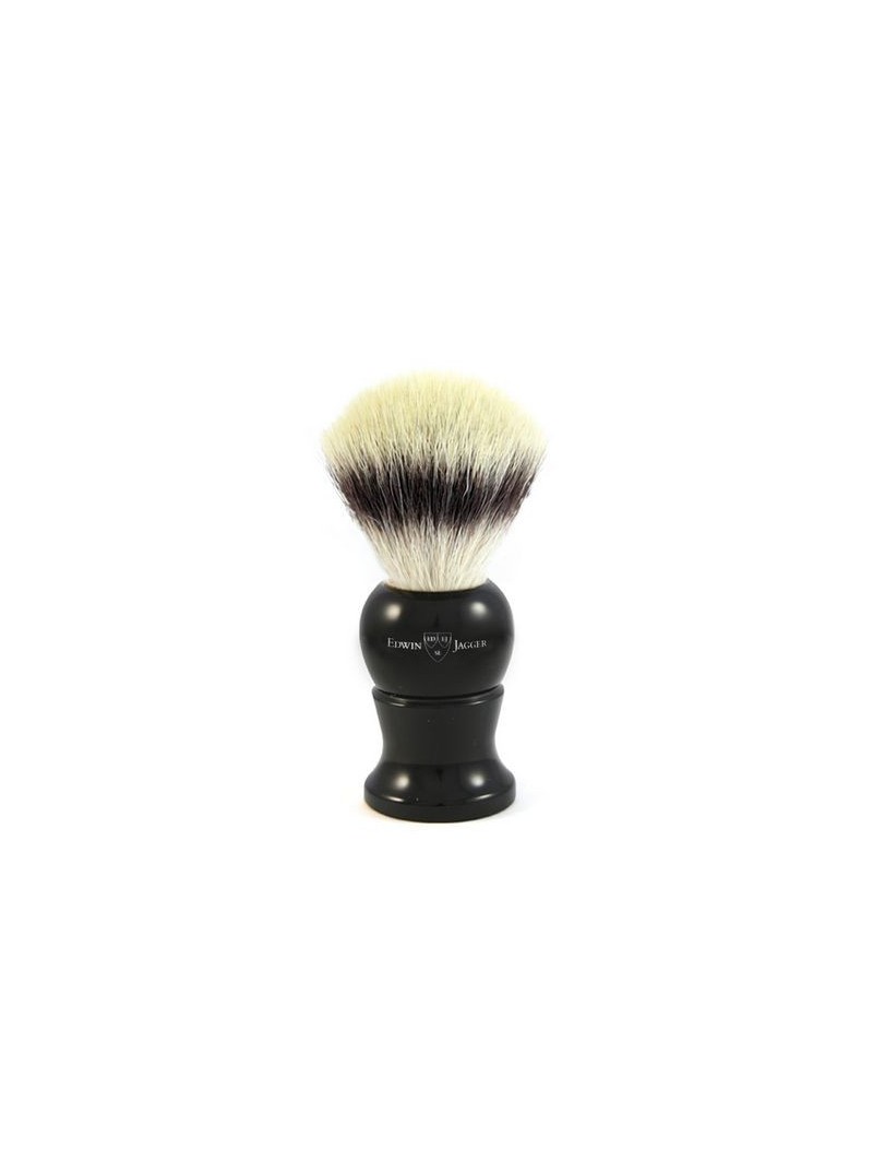 Edwin Jagger Shaving Brush Synthetic Silver Tip Ebony L