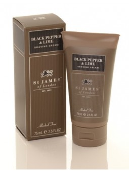 Crema de Afeitar St. James of London Pimienta Negra & Lima tubo75ml 