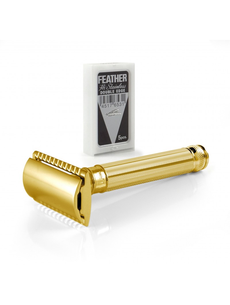 Edwin Jagger Double Edge Safety Razor - Barley Gold Plated