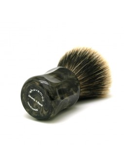 Brocha de Afeitar ML2 Punta Plata Dos Bandas Seta 50mm Negra/Marrón Shavemac