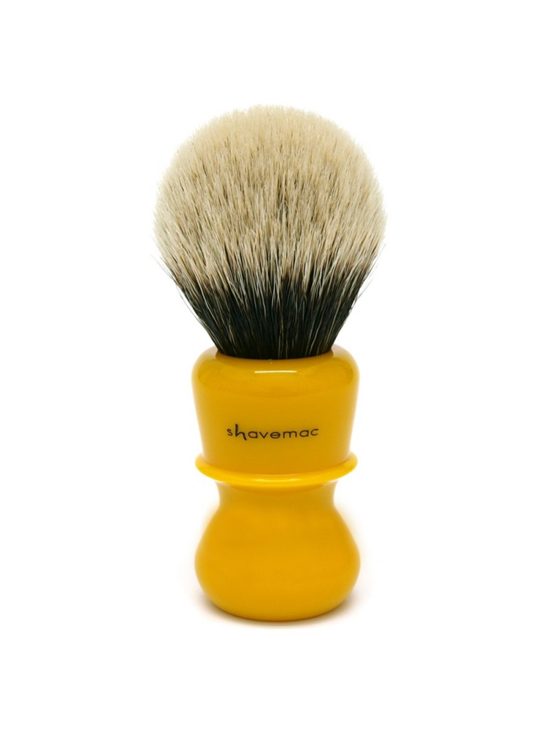 Shavemac Shaving Brush RB3 Silvertip 2-Band 50mm Butterscotch