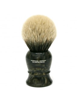 Shavemac Shaving Brush ML3 Silvertip 2-Band 50mm Black/Brown