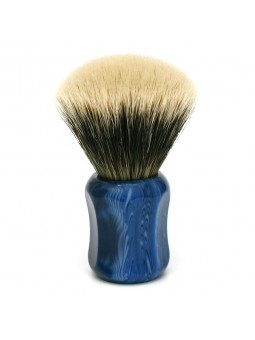 Shavemac Shaving Brush MB2 Silvertip 2-Band Fan Shape 50mm Blue/Marble