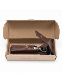 Captain Fawcett Mach 3 Razor wiht Leather Case