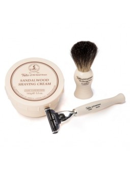 Taylor of Old Bond Street nº74 Sandalwood Shaving Cream, brush and razor Gift Box Set